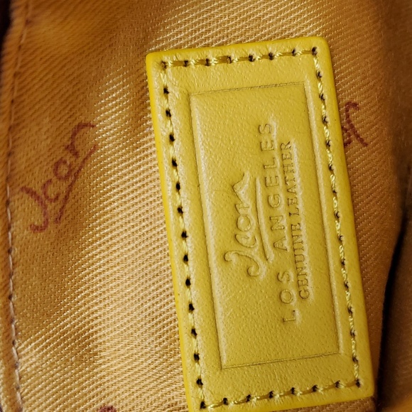 Jeon Los Angeles Genuine Leather Brown Clutch Sachel Handbag Palm Tree Purse - Picture 7 of 12